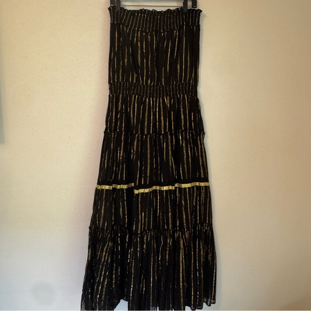 Y2K Boho Peasant Maxi Dress Embroidered Strapless
Smocked Tiered Venus
Beachy - Picture 3 of 14